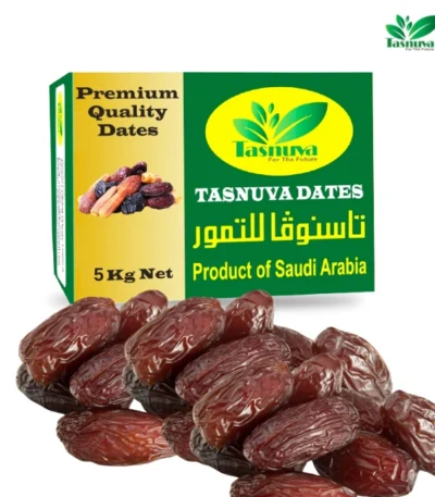5kg box of premium Medjool dates from Tasnuva Foods – soft, fresh, and naturally sweet dates